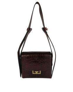 Mystic Shoulder Bag S, Croc Embossed. Burgundy, KUD0169, B, 3*